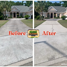Professional Concrete Driveway Cleaning performed in the city of Anaheim, Orange County